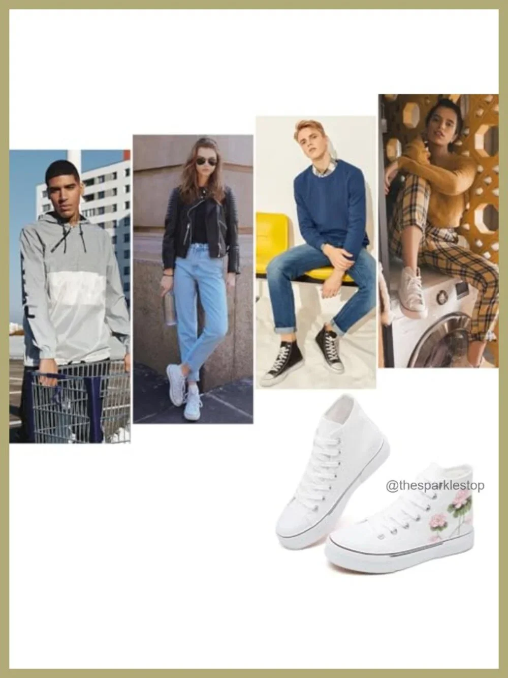 Women's High Top Canvas Sneakers Fashion Walking Shoes Lace Up
